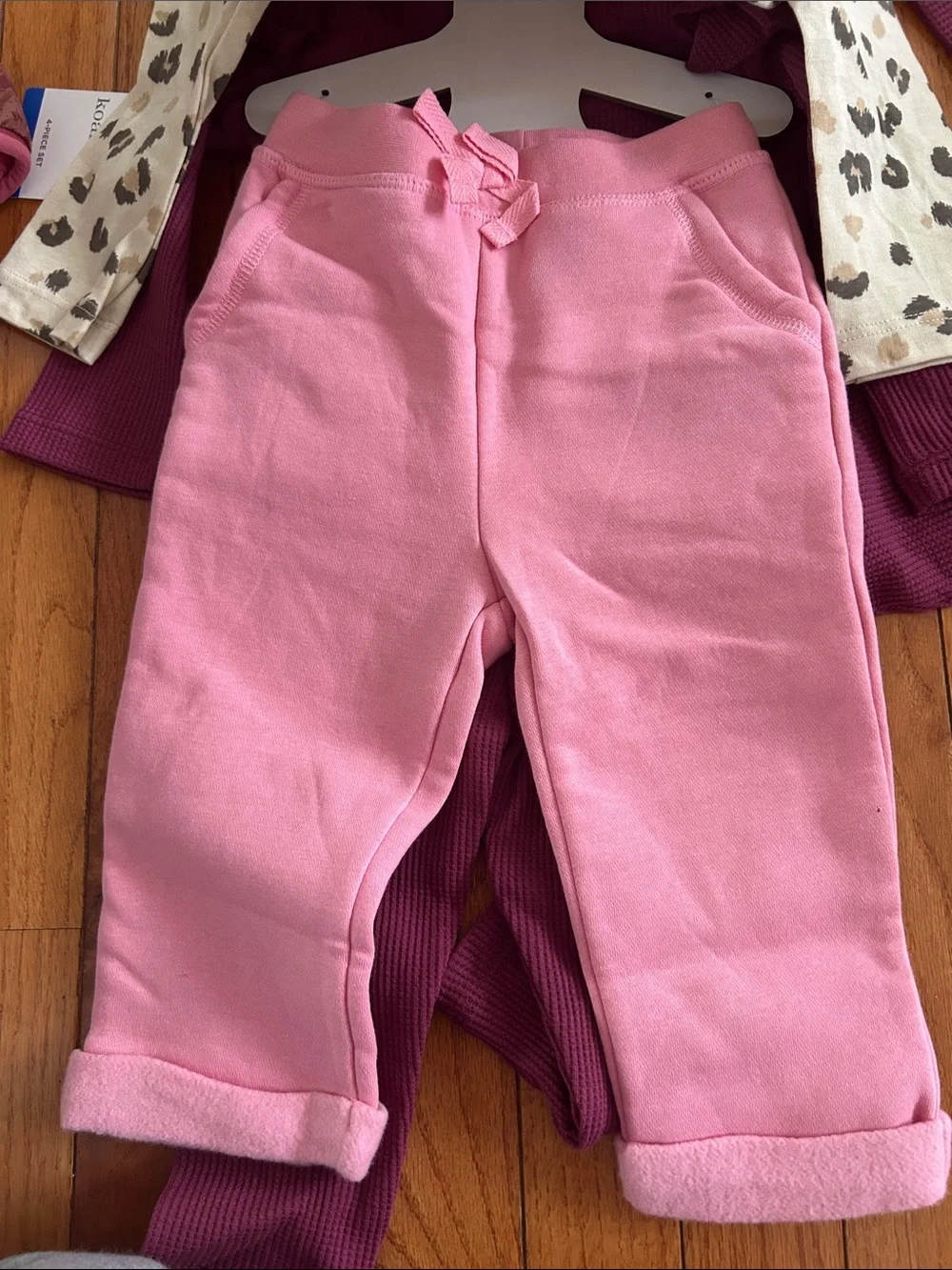 Koala Kids 4-piece Set Purple violet Rose Baby Girl 12 Months NWT